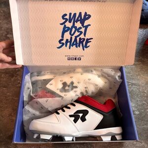 Ringor Softball Cleats Flite- Red, Black, and White